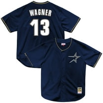 Men's-Mitchell & Ness Billy Wagner Navy Houston Astros Authentic Batting Practice Jersey