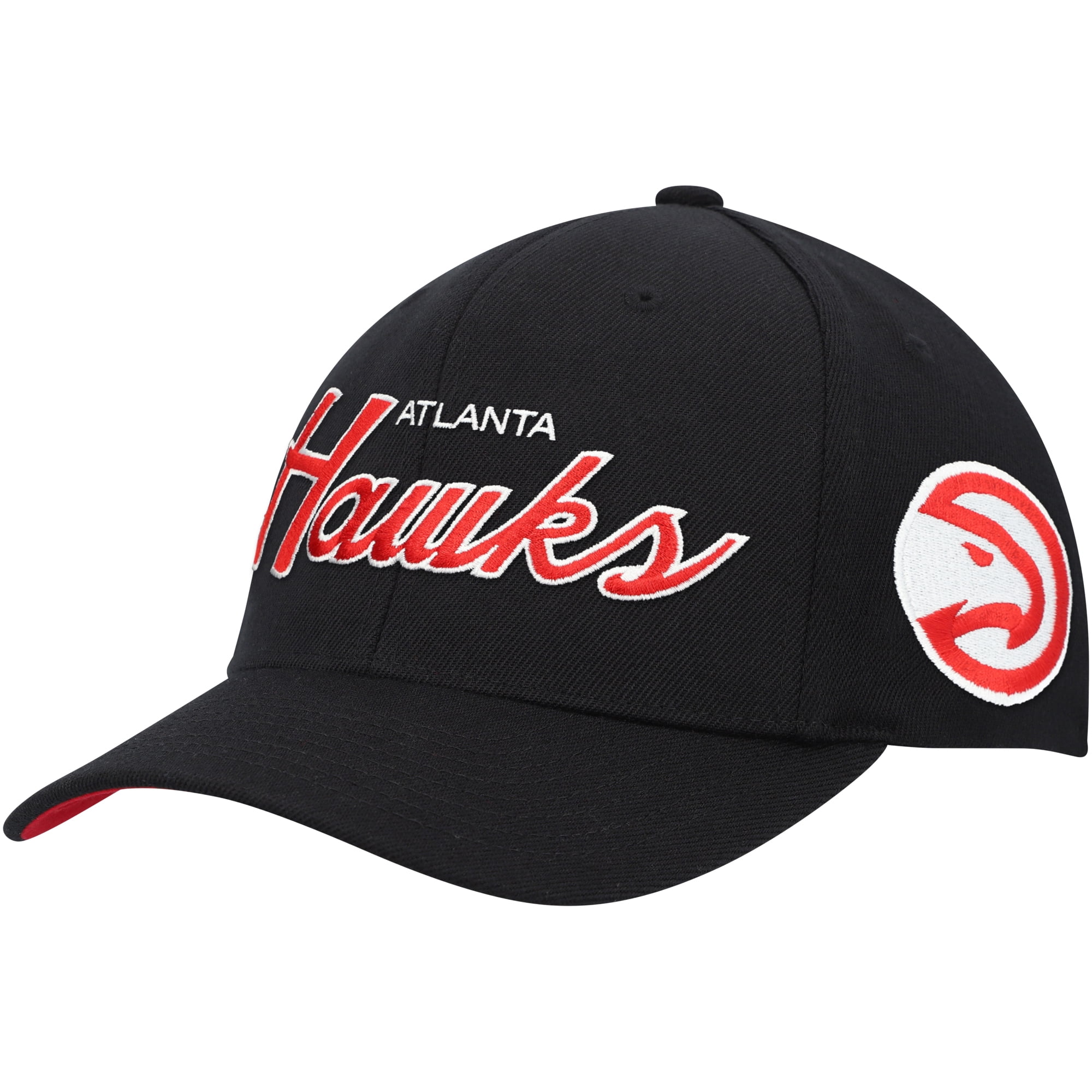 Atlanta Hawks Team Script 2.0 Snapback Hat - Officially Licensed Wool-Feel Cap With Snap Closure
