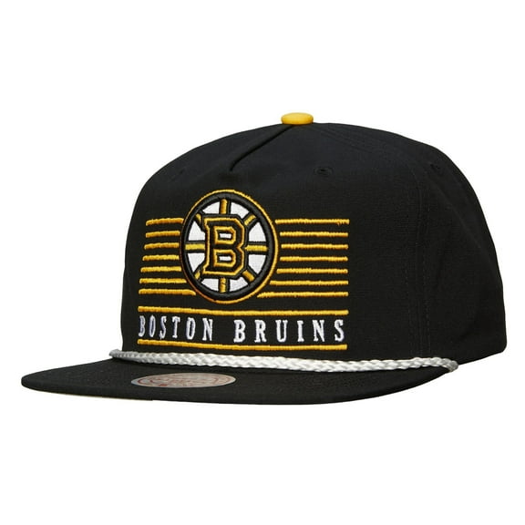 Men's Mitchell & Ness Black Boston Bruins Ascend Deadstock Snapback Hat