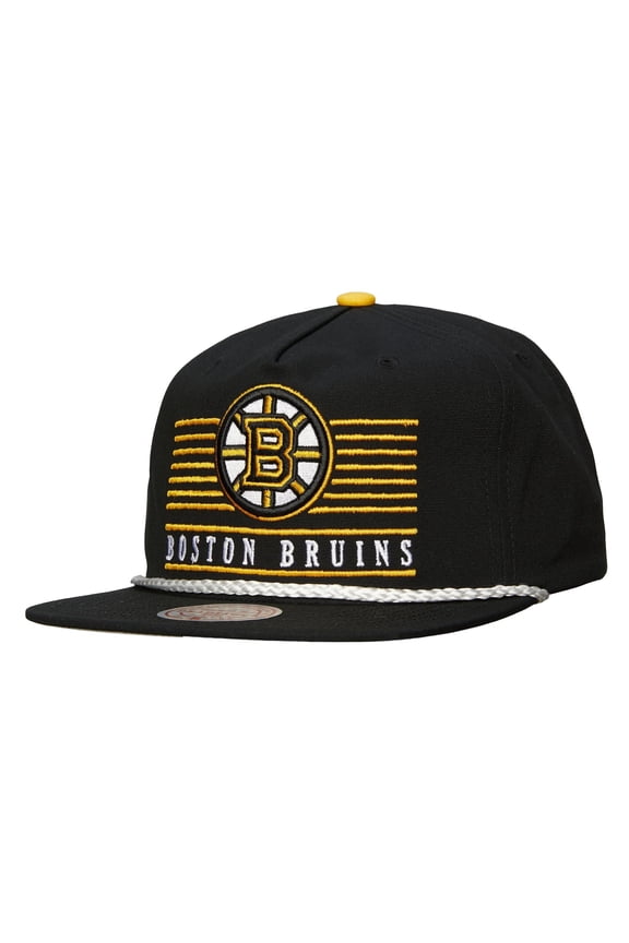 Men's Mitchell & Ness Black Boston Bruins Ascend Deadstock Snapback Hat