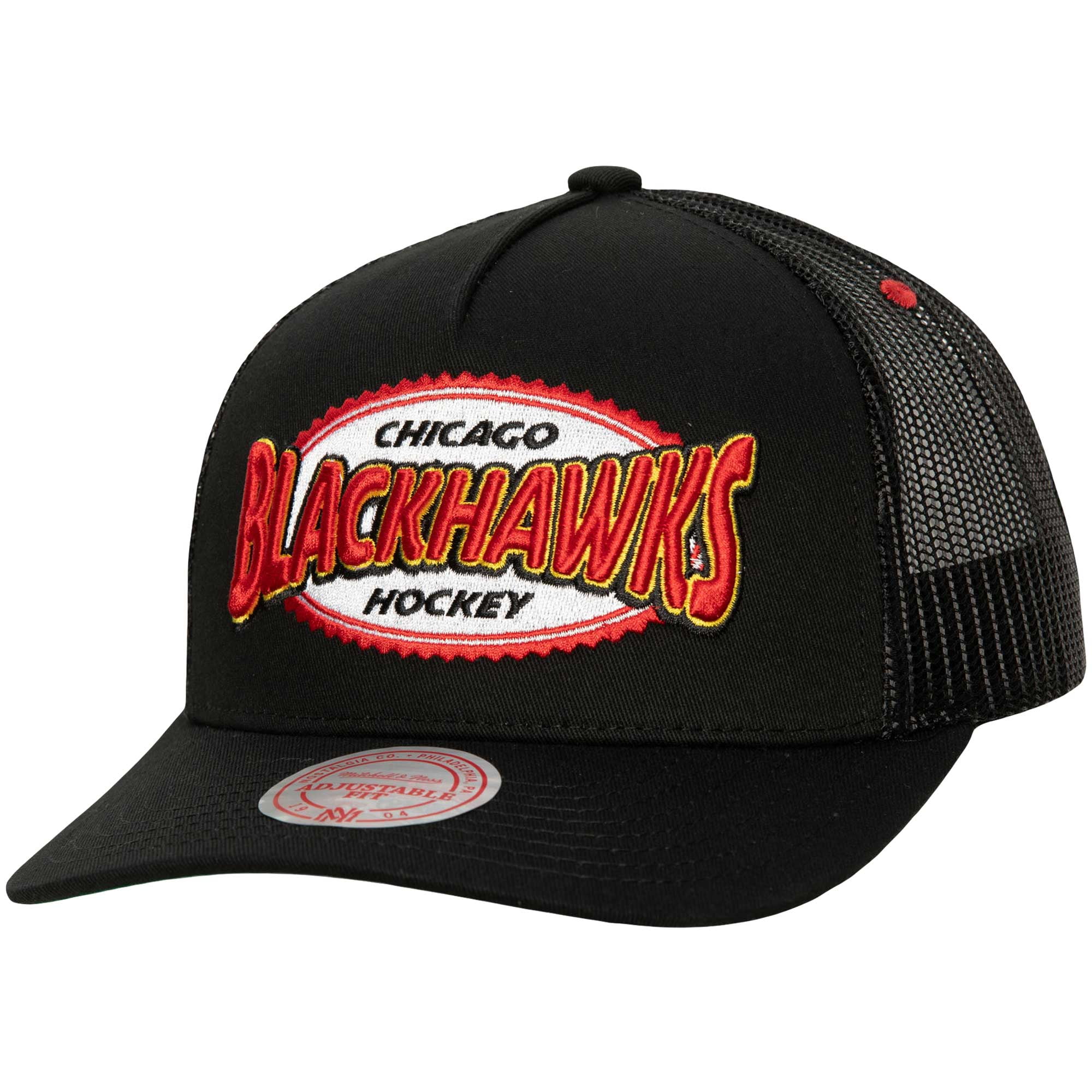 Men s Mitchell Ness Black Chicago Blackhawks Team Seal Trucker Snapback Hat Walmart