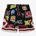 thumbnail image 1 of Men's Mitchell & Ness  Black Chicago Bulls 1998/99 Hardwood Classics Slap Sticker Swingman Shorts, 1 of 4
