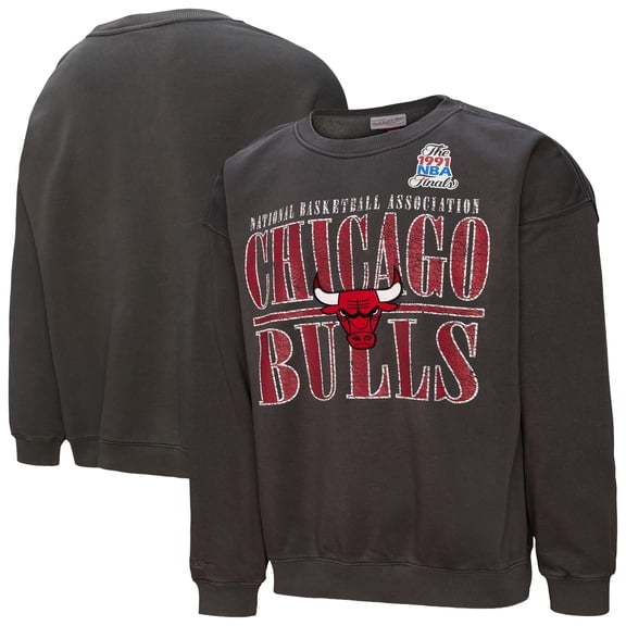 Men's Mitchell & Ness Black Chicago Bulls NBA Downtown Collection Fleece Sweatshirt