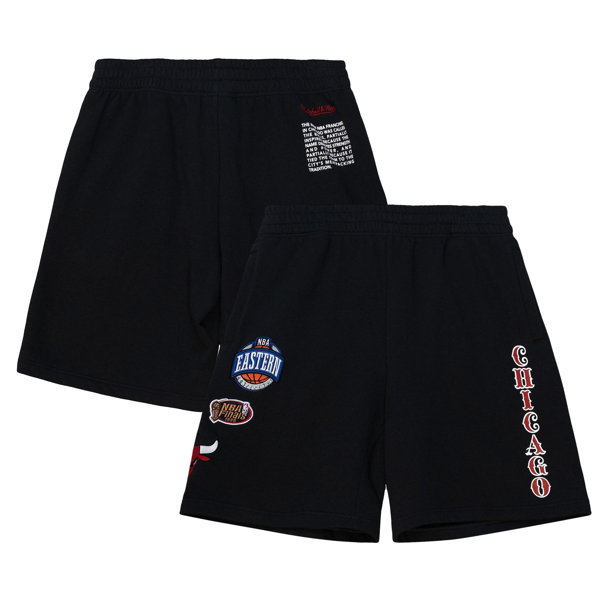 Men's Mitchell & Ness Black Chicago Bulls Team Origins Fleece Shorts - Walmart.com