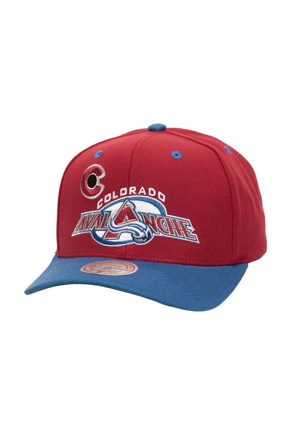 Men's Mitchell & Ness Black Colorado Avalanche All In 2.0 Pro Crown Adjustable Hat