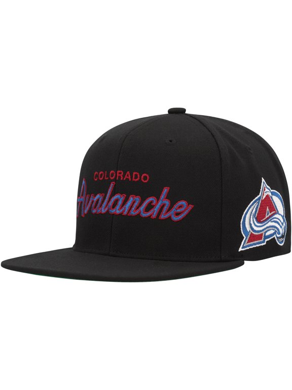 Men's Mitchell & Ness Black Colorado Avalanche Core Team Script 2.0 Snapback Hat