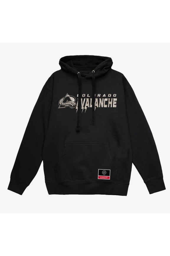 Men's Mitchell & Ness Black Colorado Avalanche True Timber Camo Hoodie