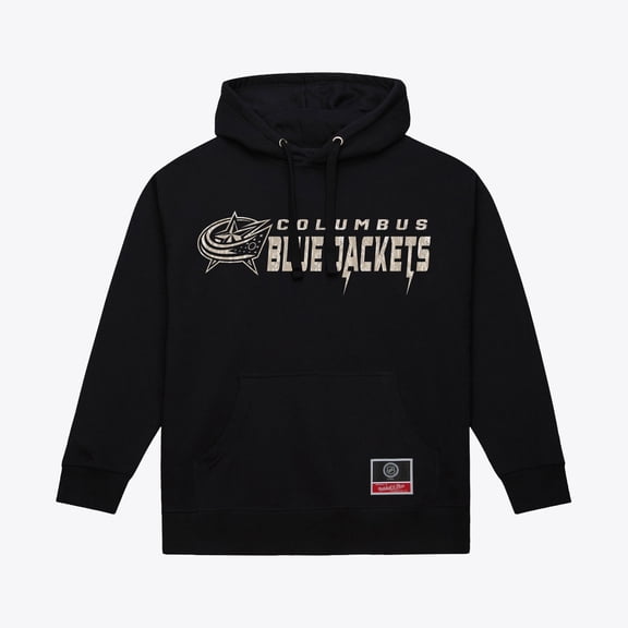 Men's Mitchell & Ness Black Columbus Blue Jackets True Timber Camo Hoodie