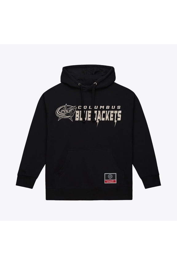 Men's Mitchell & Ness Black Columbus Blue Jackets True Timber Camo Hoodie