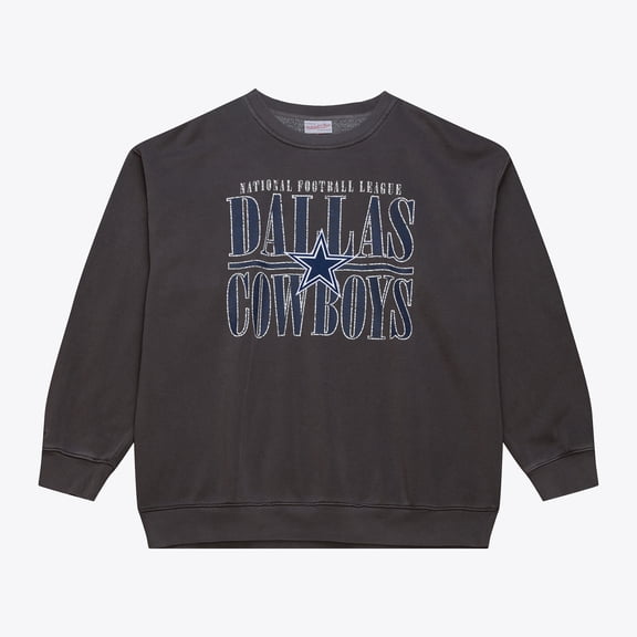 Men's Mitchell & Ness Black Dallas Cowboys Downtown Collection Fleece Sweatshirt