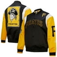 thumbnail image 1 of Men's Mitchell & Ness Black/Gold Pittsburgh Pirates Cooperstown Collection Team Origins Satin Full-Snap Jacket, 1 of 7