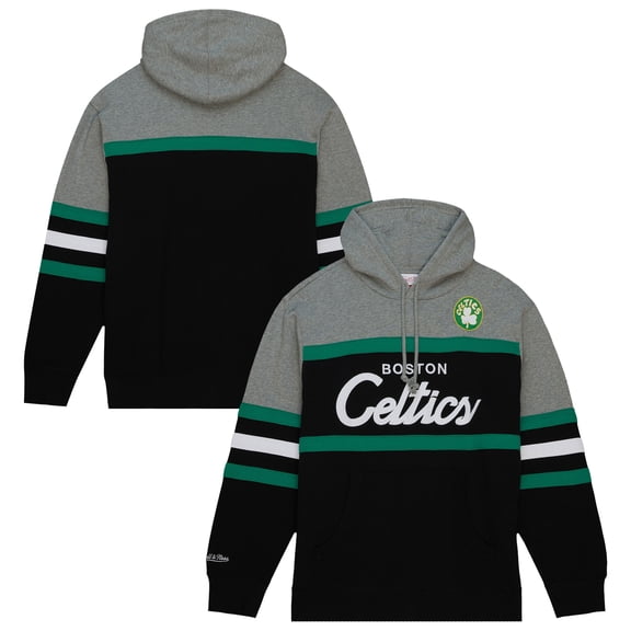 Men's Mitchell & Ness  Black/Gray Boston Celtics Head Coach Hoodie