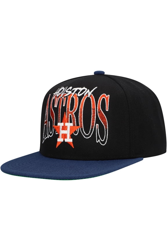 Men's Mitchell & Ness Black Houston Astros Rise Up Snapback Hat