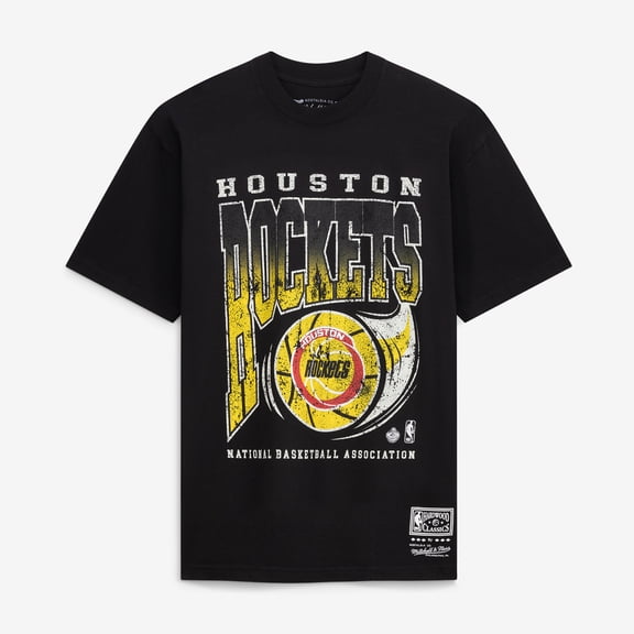 Men's Mitchell & Ness Black Houston Rockets Ball Out T-Shirt