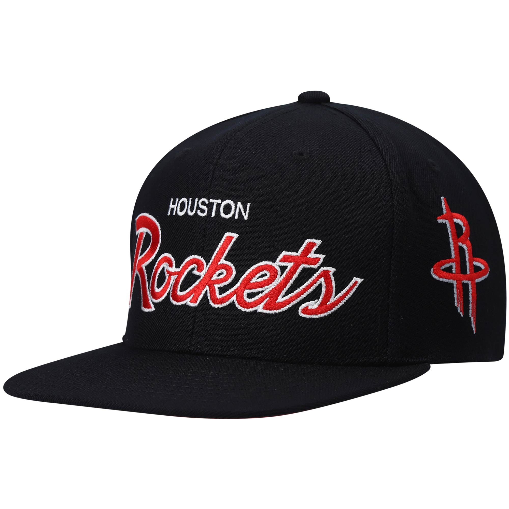 Men's Mitchell & Ness Black Houston Rockets Hardwood Classics Script 2. ...