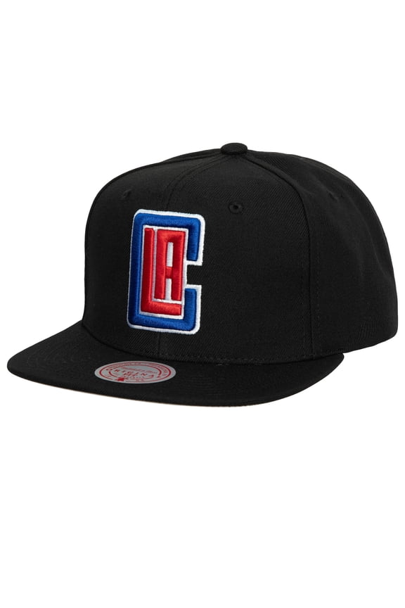 Men's Mitchell & Ness  Black LA Clippers Core Basic Snapback Hat