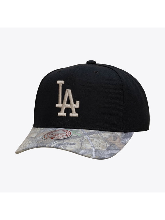 Men's Mitchell & Ness Black Los Angeles Dodgers Midnight Timber Pro Snapback Hat
