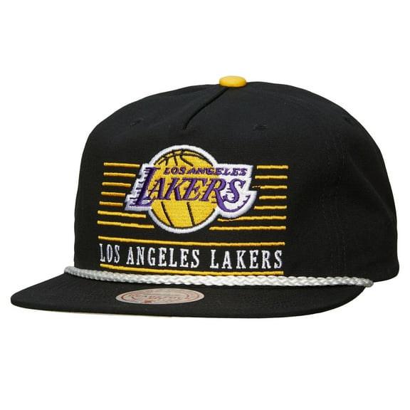 Men's Mitchell & Ness Black Los Angeles Lakers Ascend Deadstock Snapback Hat