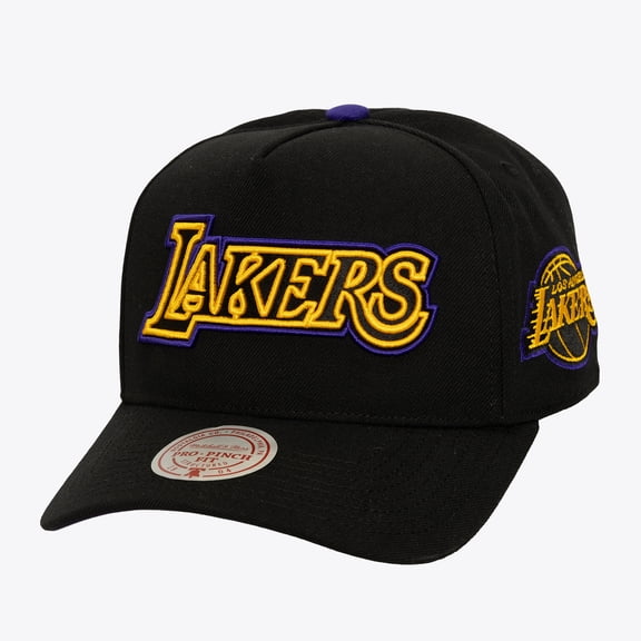 Men's Mitchell & Ness Black Los Angeles Lakers Class Act Pro Snapback Hat