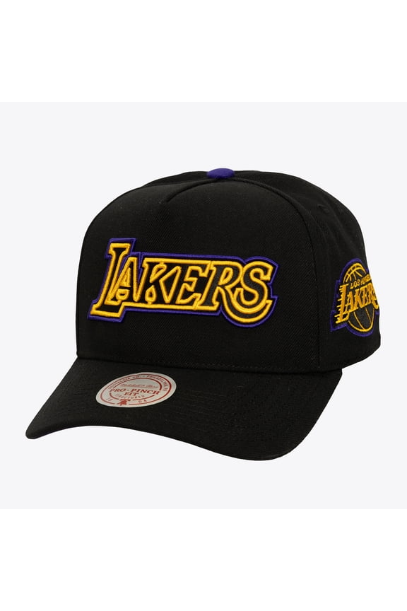 Men's Mitchell & Ness Black Los Angeles Lakers Class Act Pro Snapback Hat