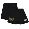 thumbnail image 1 of Men's Mitchell & Ness  Black Los Angeles Lakers Hardwood Classics Sidewalk Sketch Shorts, 1 of 4