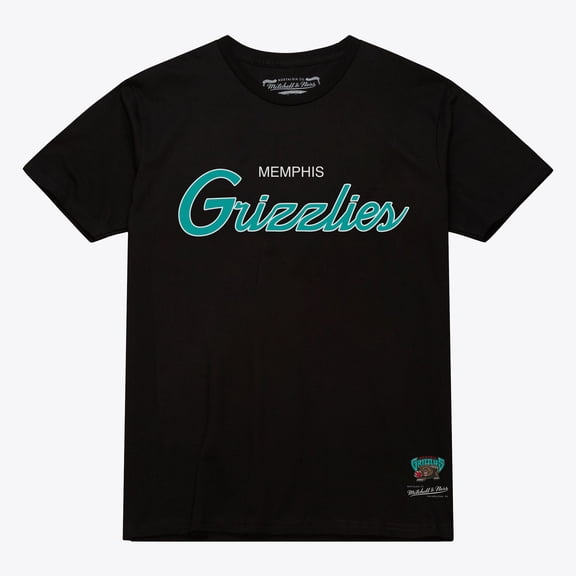 Men's Mitchell & Ness Black Memphis Grizzlies Vintage Wordmark T-Shirt