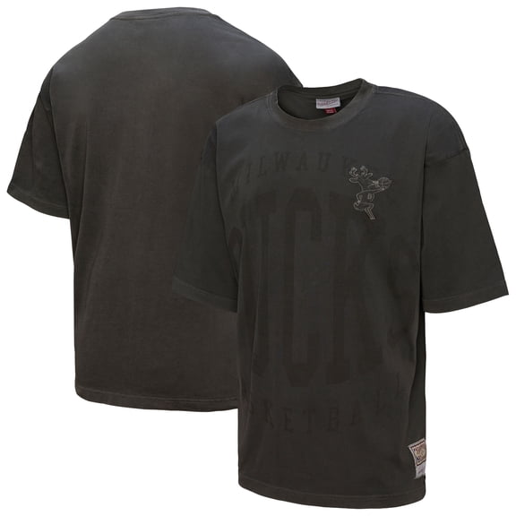 Men's Mitchell & Ness  Black Milwaukee Bucks Downtown Collection Premium T-Shirt