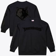 Mens Mitchell & Ness Black Minnesota Timberwolves Phantom Fleece Sweatshirt