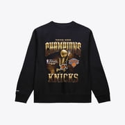 Mens Mitchell & Ness Black New York Knicks 2026 NBA Finals Champions Crewneck Sweatshirt