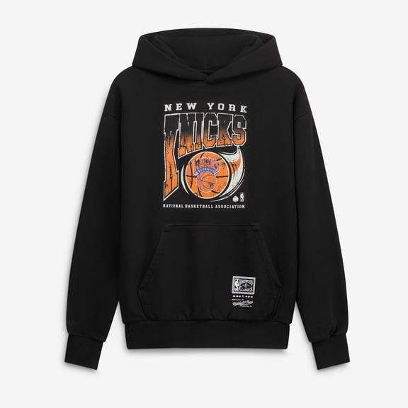 Men's Mitchell & Ness Black New York Knicks Ball Out Hoodie