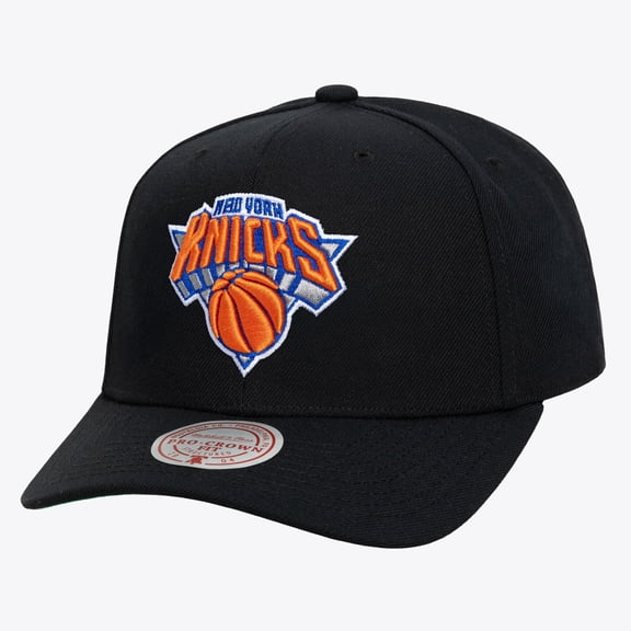 Men's Mitchell & Ness  Black New York Knicks Basic Pro Crown Snapback Hat