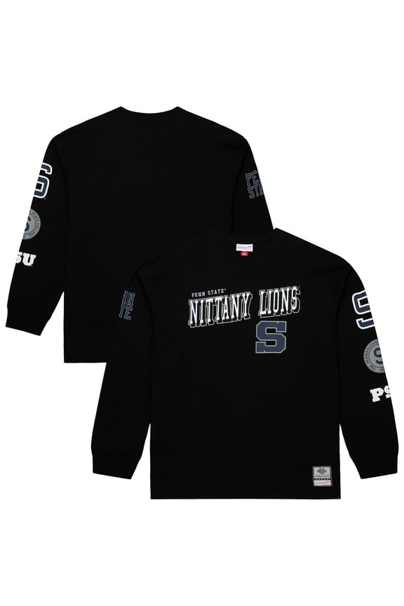 Men's Mitchell & Ness Black Penn State Nittany Lions Training Camp Long Sleeve T-Shirt