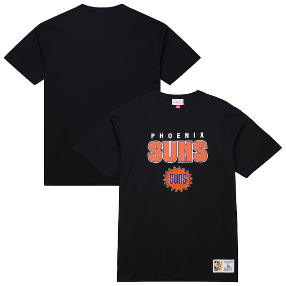 Men's Mitchell & Ness  Black Phoenix Suns Hardwood Classics Throw It Back Premium T-Shirt