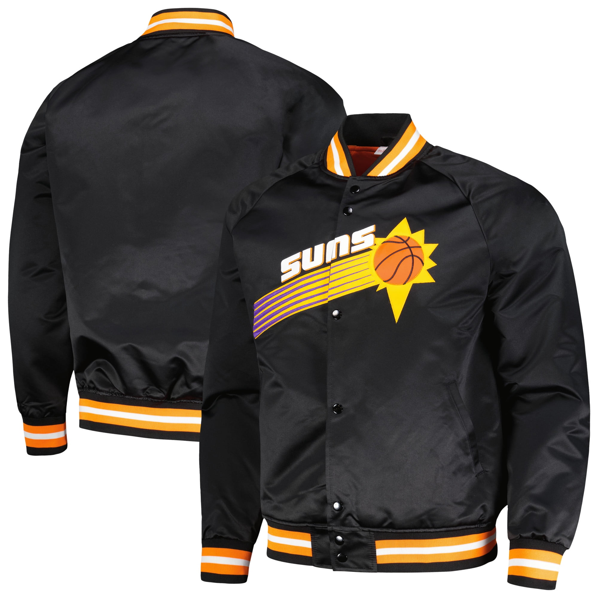 Men's Mitchell & Ness Black Phoenix Suns Hardwood Classics Throwback ...