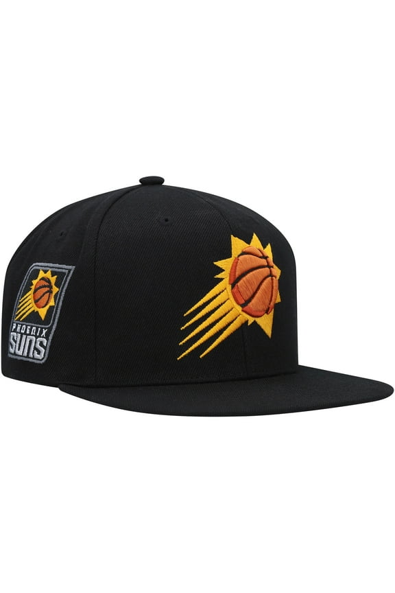 Men's Mitchell & Ness Black Phoenix Suns Side Core 2.0 Snapback Hat