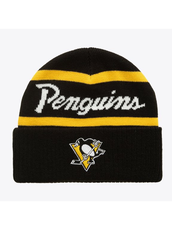 Men's Mitchell & Ness Black Pittsburgh Penguins Head Coach Cuffed Knit Hat