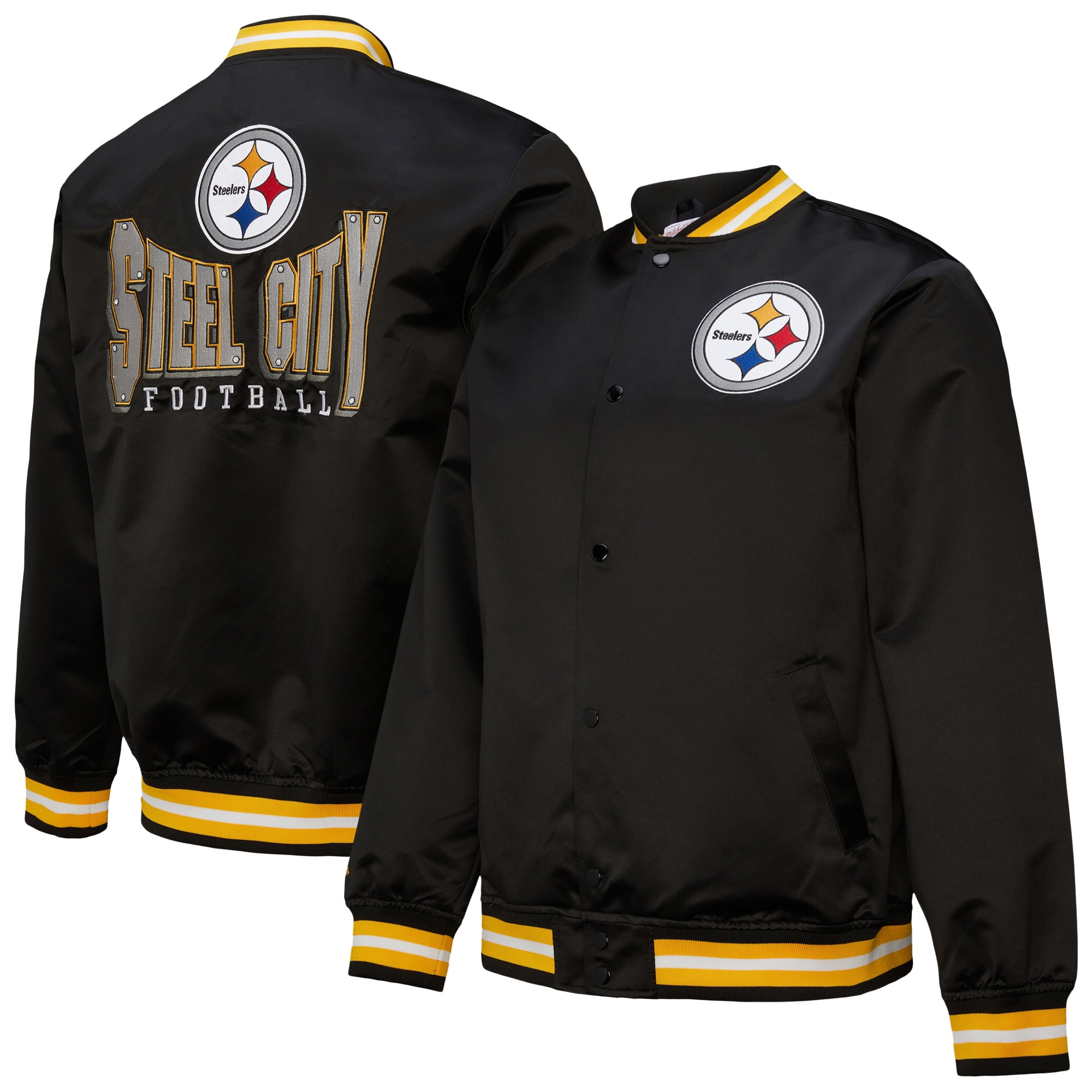 Men's Mitchell & Ness Black Pittsburgh Steelers Double Down Men's Mitchell & Ness Black Pittsburgh Steelers Double Down