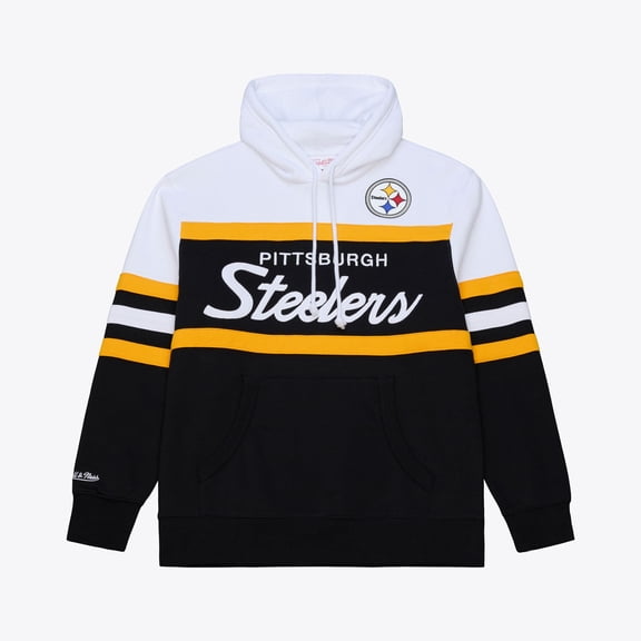 Men's Black Mitchell & Ness Pittsburgh Steelers Head Coach Hoodie