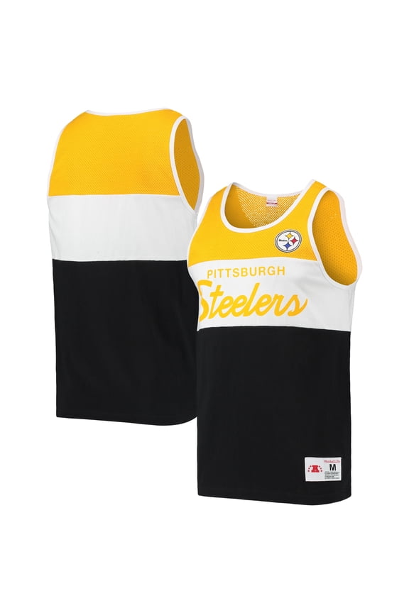Men's Mitchell & Ness Black Pittsburgh Steelers Team Tank Top