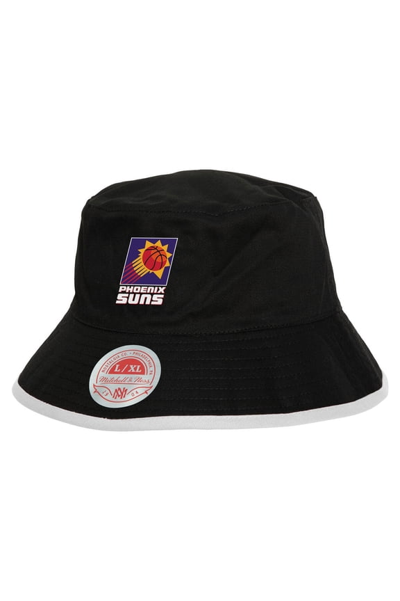 Men's Mitchell & Ness Black/Purple Phoenix Suns Flip It Reversible Bucket Hat