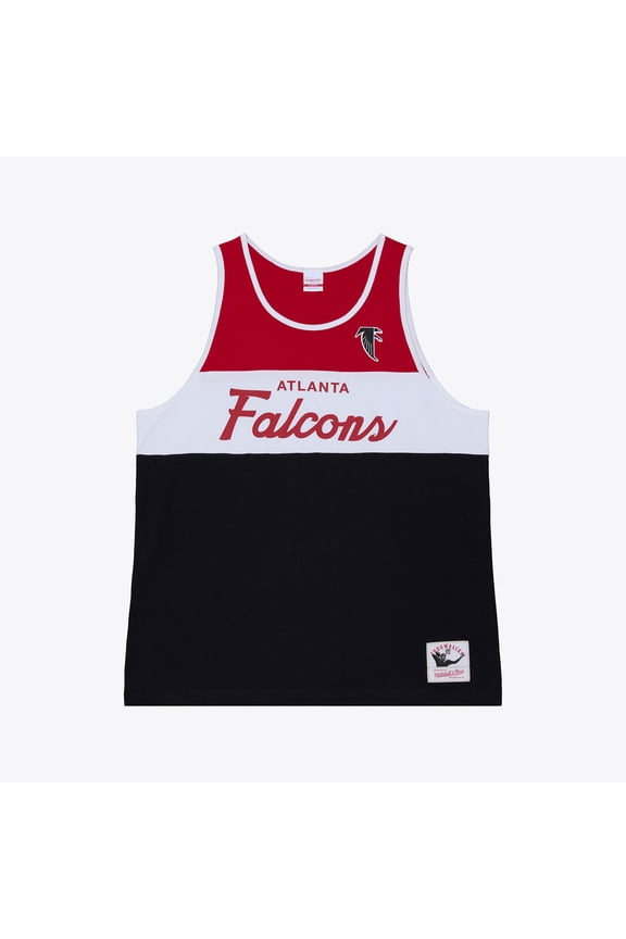 Men's Mitchell & Ness Black/Red Atlanta Falcons Head Coach Tank Top