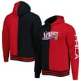 thumbnail image 1 of Men's Mitchell & Ness Black/Red Philadelphia 76ers Big & Tall Hardwood Classics Split Pullover Hoodie, 1 of 3