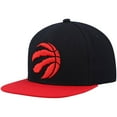 thumbnail image 1 of Men's Mitchell & Ness Black/Red Toronto Raptors Team Two-Tone 2.0 Snapback Hat, 1 of 5