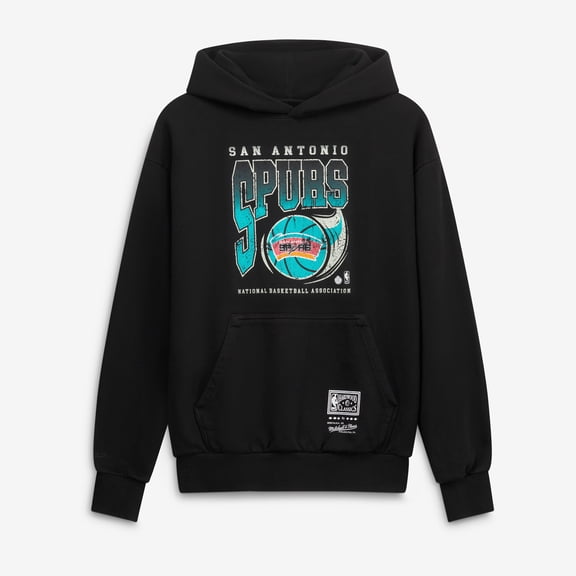 Men's Mitchell & Ness Black San Antonio Spurs Ball Out Hoodie