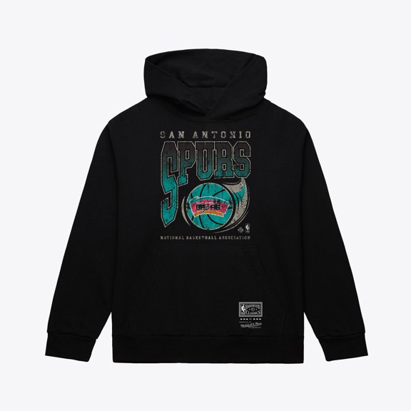 Men's Mitchell & Ness  Black San Antonio Spurs Ball Out Hoodie