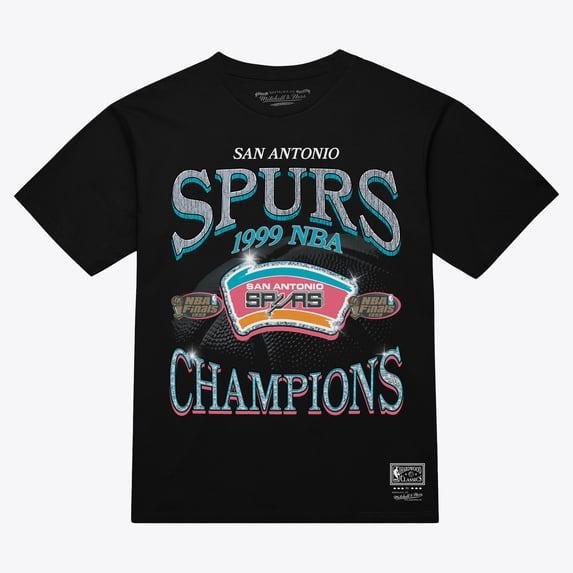 Men's Mitchell & Ness Black San Antonio Spurs Champions Era T-Shirt