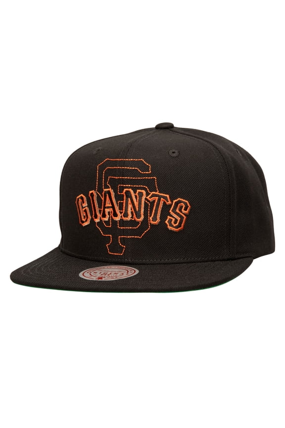 Men's Mitchell & Ness Black San Francisco Giants Double Up Snapback Hat