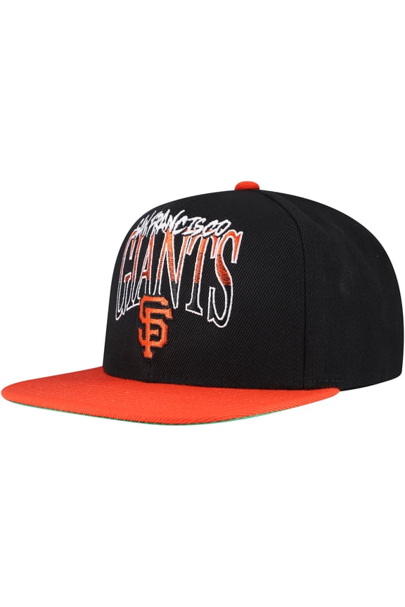 Men's Mitchell & Ness Black San Francisco Giants Rise Up Snapback Hat