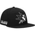 thumbnail image 1 of Men's Mitchell & Ness  Black San Jose Sharks Team Snapback Hat, 1 of 5