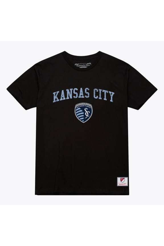 Men's Mitchell & Ness Black Sporting Kansas City City Pride T-Shirt